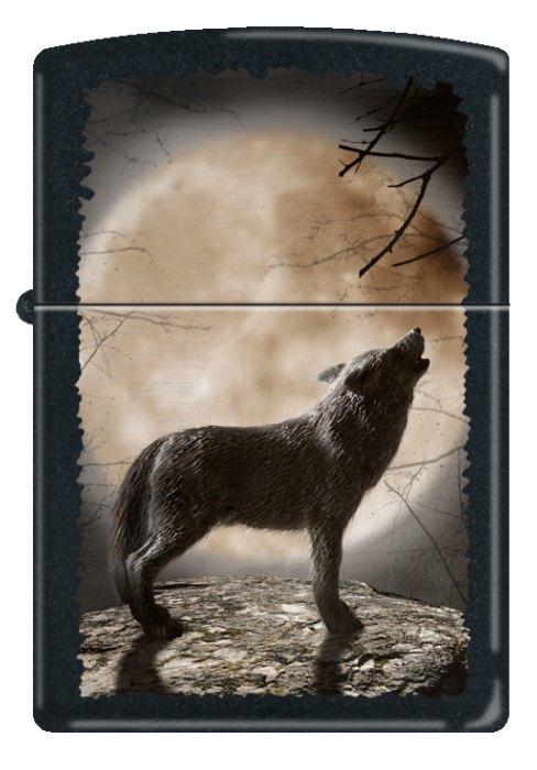 Zippo Wolf Howling To The Moon 3731 Feuerzeug