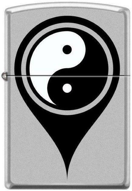  Zippo Ying Yang Map Pin 0636 feuerzeug